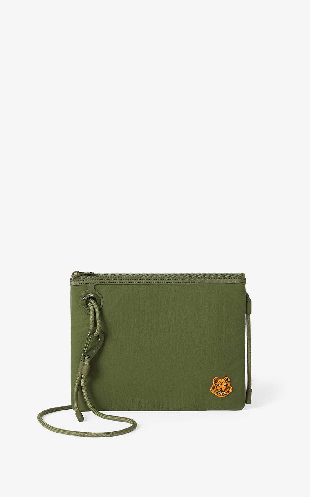 Kenzo Tiger Crest with strap Bandolera Mujer Verde Oliva | 6589470-SQ